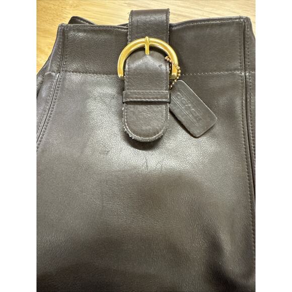 Genuine vintage COACH 4160 sling black leather crossover bag one strap - Picture 16 of 16